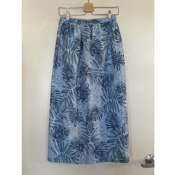 Jones New York 100% Linen Hawaiian Print Wrap Skirt Sarong Size 6P 4 - Picture 2 of 6